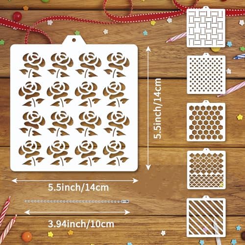 JULBEAR 36-Piece Baking Cookie Stencil Set