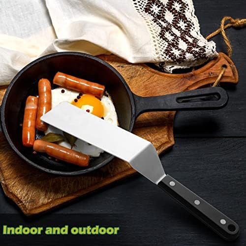 Metal Spatula Set, HaSteeL Stainless Steel Long Narrow Griddle