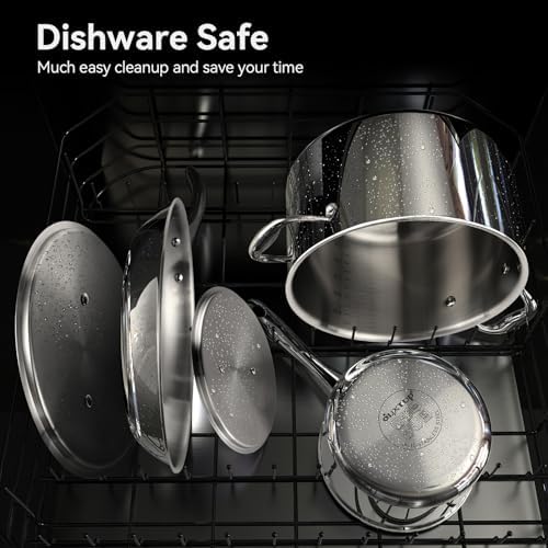 Duxtop Tri-Ply Stainless Steel Induction Cookware, 9PC Pots and Pans Set