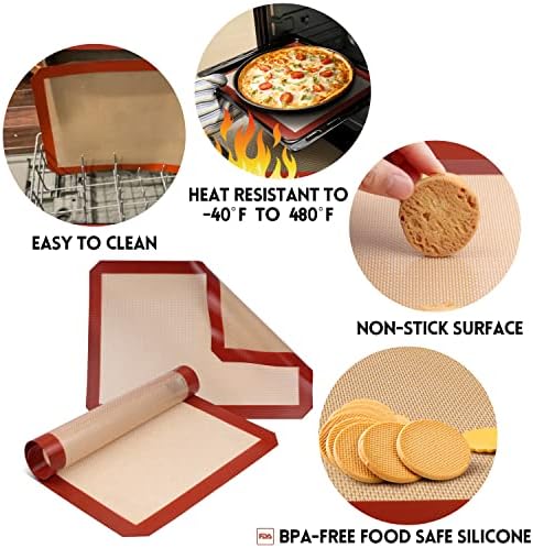 STATINT Silicone Baking Mats, Half Sheet, Set of 2