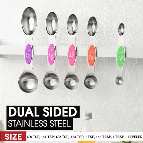 Spring Chef Stainless Steel Magnetic Measuring Cups, Set of 7 & Heavy