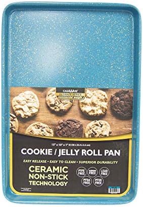 casaWare 3pc Ultimate Cookie Sheet Set (Blue Granite)
