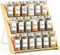 Orii 18 Jar Bamboo Compact Spice Rack with Spices Included & 5-Year