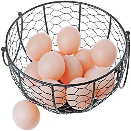 Metal Wire Egg Basket with Cover