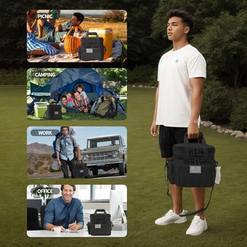 QT&QY Tactical Lunch Box for Men Expandable 18L Heavy Duty Military
