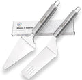 Pie Server Spatula and Cake Cutter Slicer, Stainless Steel Set by Paxnok