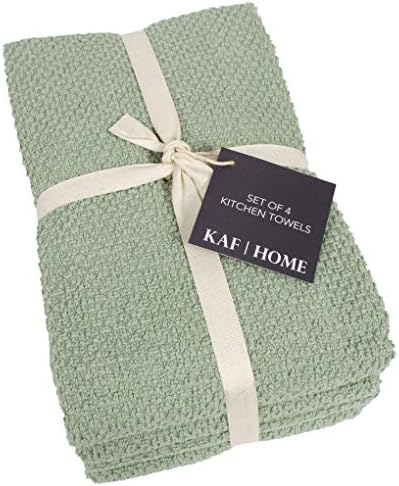 KAF Home Deluxe Popcorn Terry Kitchen Towels, Cotton Kitchen Dish
