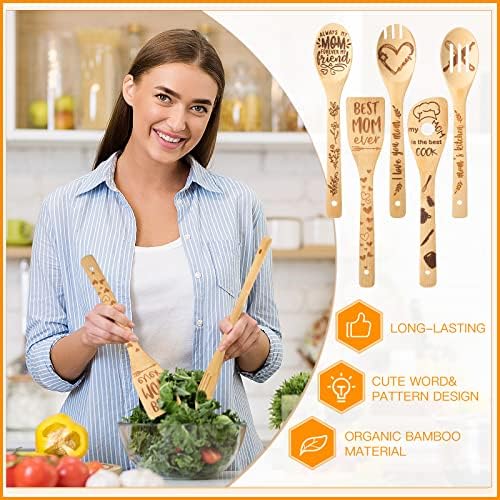 Gerrii 8 Pcs Mom Gifts Kitchen Set Mother's Day Cutting Board Spoons