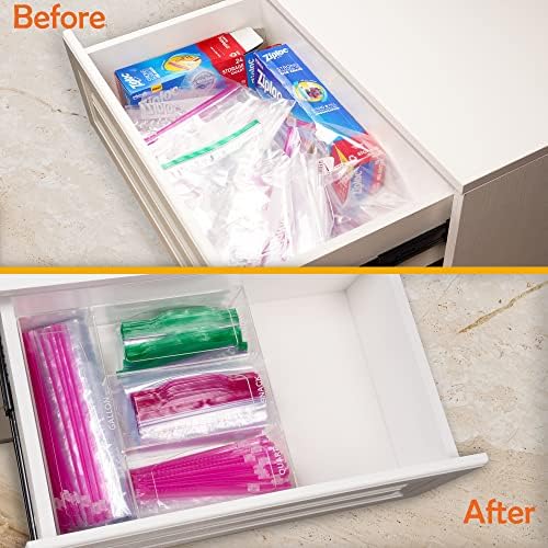 Acrylic Bag Storage Organizer for Kitchen Drawer, Food Storage Bag