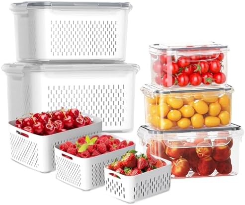 5-Piece Fruit Storage Containers with Removable Colander