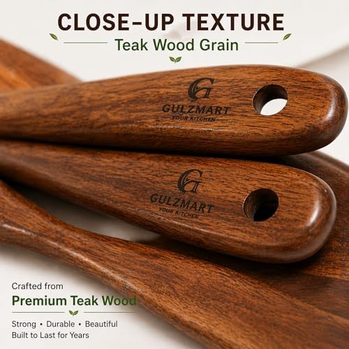 6-Piece Teak Wood Cooking Utensil Set