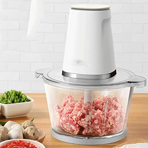 Electric Food Chopper Meat Processor, Glass Bowl, Detachable Blades
