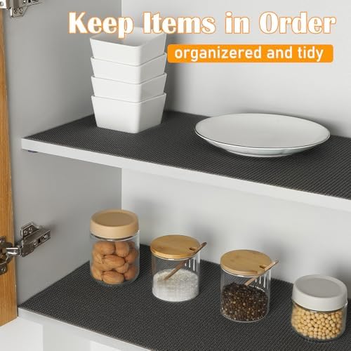 Songrey Non-Slip Shelf Cabinet and Drawer Liner, 12IN x 20FT, Black
