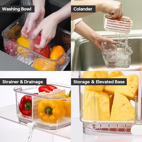 Felli Duo Fresh Produce Saver Container with Vent and Drainage