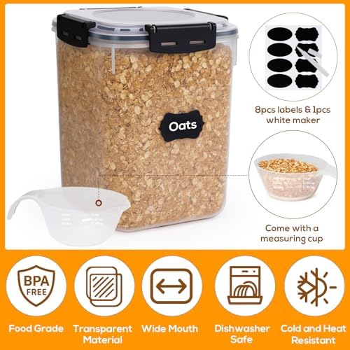 4 Pack 5.3L Thick Flour Sugar Storage Containers for Pantry, Airtight