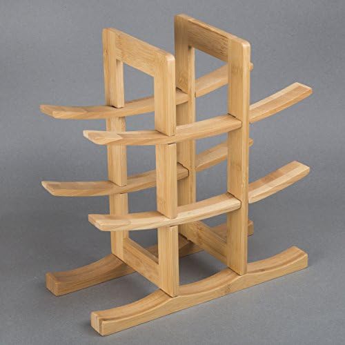 Creative Home 9-Bottle Horizontal Wine Storage Rack, Curved Panel