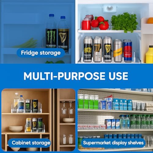 Dwella Drink Organizer for Fridge, 3-Tier Can Dispenser
