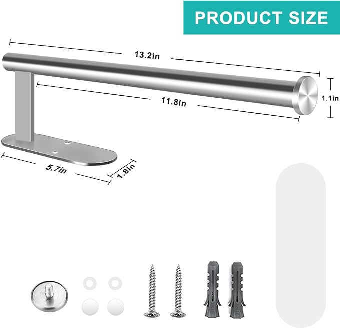 MGahyi Paper Towel Holder Wall Mount, Self Adhesive Or Drilling Paper Towel - Image 2