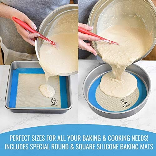 Silicone Baking Mat Set of 5, Blue