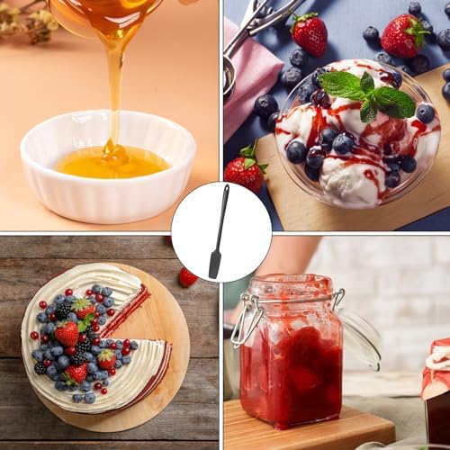 3 Pcs Small Spatulas Set Silicone Jar Spatulas with Long Handle Heat