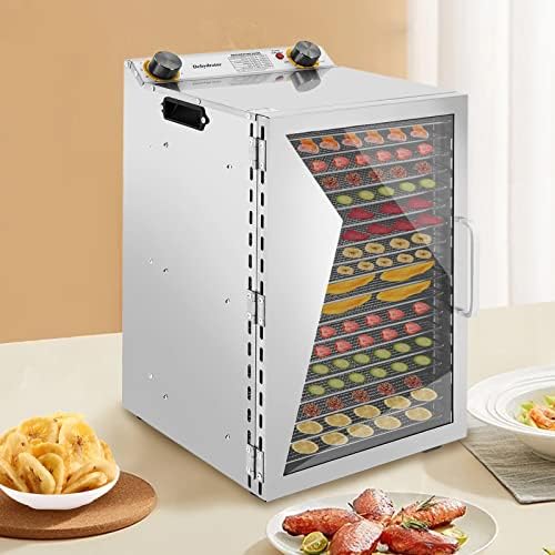 Commercial Food Dehydrator, 18 Stainless Steel Trays, 600W
