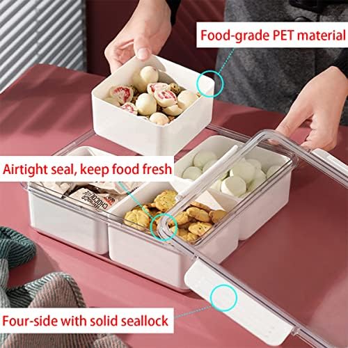 2 Pack Veggie Trays with 4 Removable Boxes