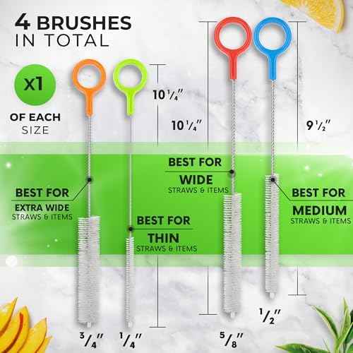 Buenalife Straw Cleaning Brush Set of 4