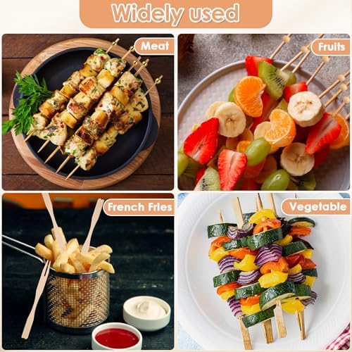 400PCS Cocktail Picks, Sublaga 4.7" Eco-friendly Natural Bamboo Ball