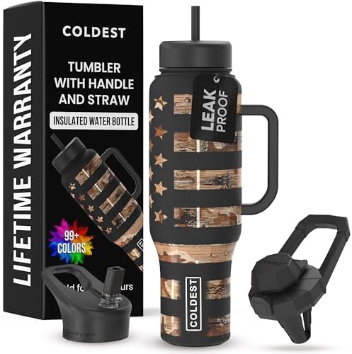 Coldest Tumbler with Handle and Straw, 100% Leak Proof Insulated