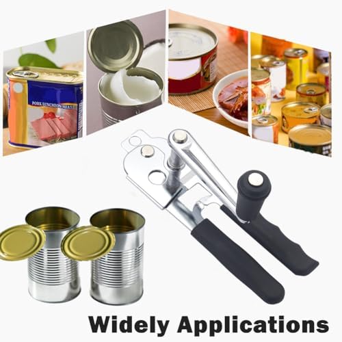 Heavy Duty Hand Crank Manual Can Opener, Stainless Steel Safety Can