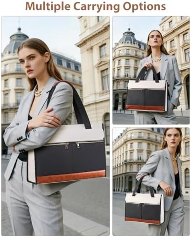 Lunch Tote Bag for Women - 15.6 Inch Laptop Work Bag with Insulated