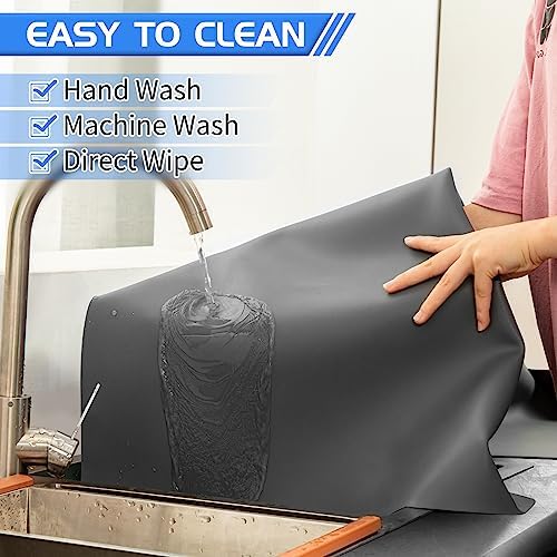 Warome Silicone Countertop Mat, 36 x 23.6 Inch, Gray