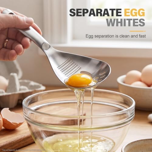 5-in-1 Multifunction Stainless Steel Cooking Spoon, Egg Slotted Spoon
