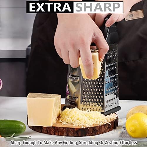 Stainless Steel 6-Sided Box Grater with Container