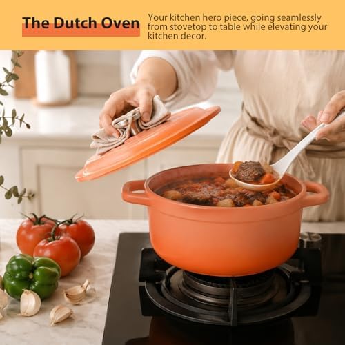Ceramic Dutch Oven Pot with Lid, 3.17 QT – Non Stick Casserole Ceramic