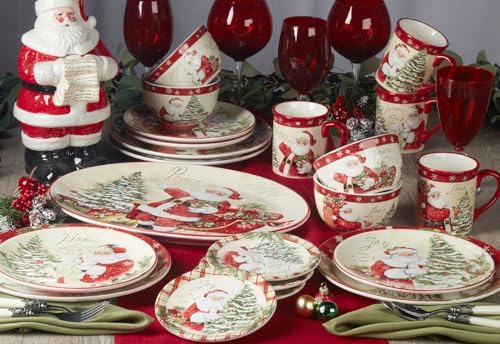 Certified International 89127 Holiday Wishes 16 piece Dinnerware Set