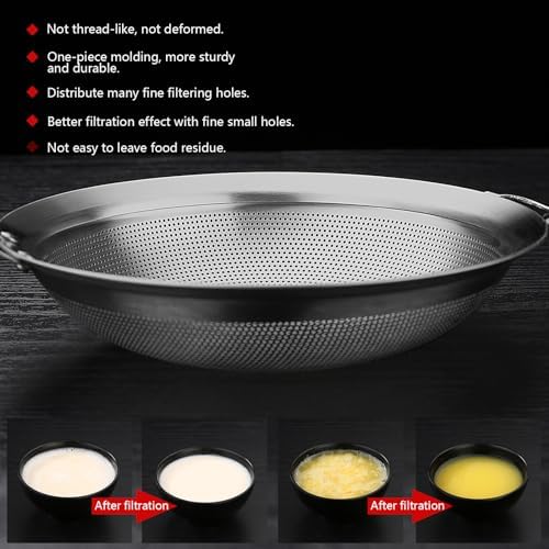 Collfa Punch Hole Sieve Fine Mesh Stainless Steel Small Colander