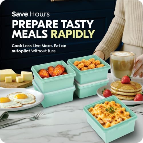 2 Cup Silicone Freezer Molds with Lids, 4 Pack Freezer Trays