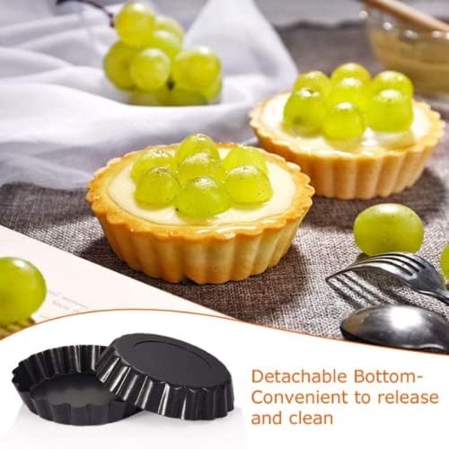 Baking Tray Metal Non Stick Tart Quiche Flan Pan Molds Round 4 Inch