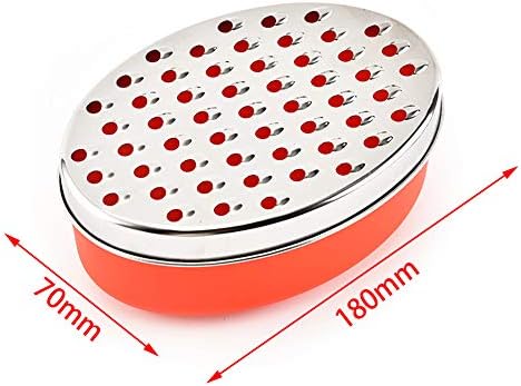 Cheese Grater with Container and Lid, 2 Blade Compact Kitchen Grater