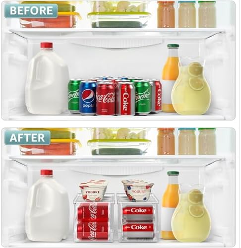 Sorbus Soda Can Organizer for Fridge, 2 Pack