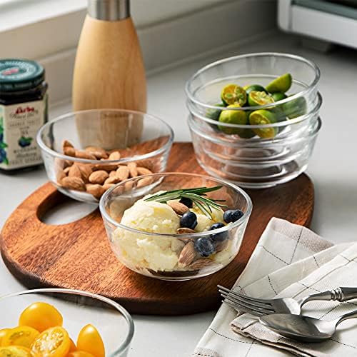 Sweejar Small Glass Bowls Set, 8 oz Prep Bowls for Cooking, 4 inch