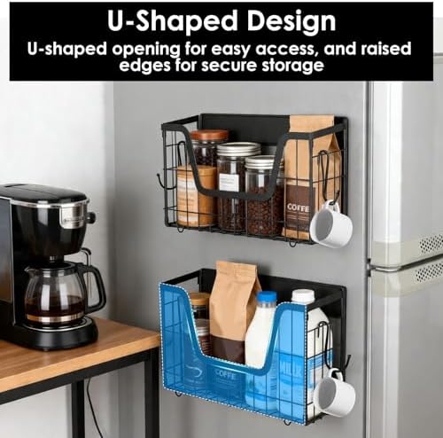 Saiveina Magnetic Fridge Shelf Organizer