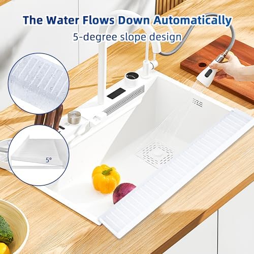 Silicone Sink Splash Guard & Edge Protector, 30 Inch Extra Long
