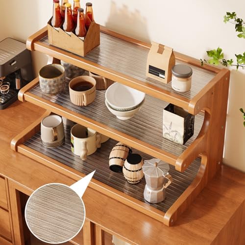 3-Tier Wooden Mug Holder Countertop, Coffee Cup Holder Mug Display