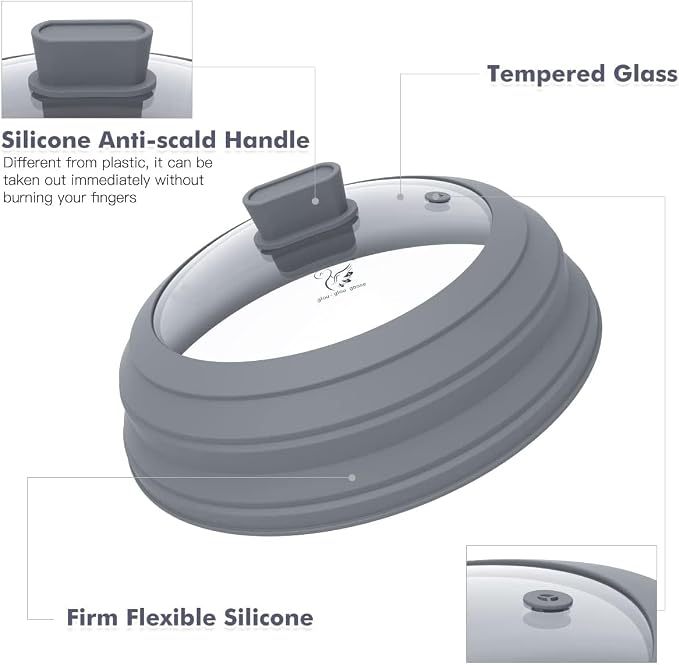 Microwave Splatter Cover Glass Cover Guard Lid - Image 3