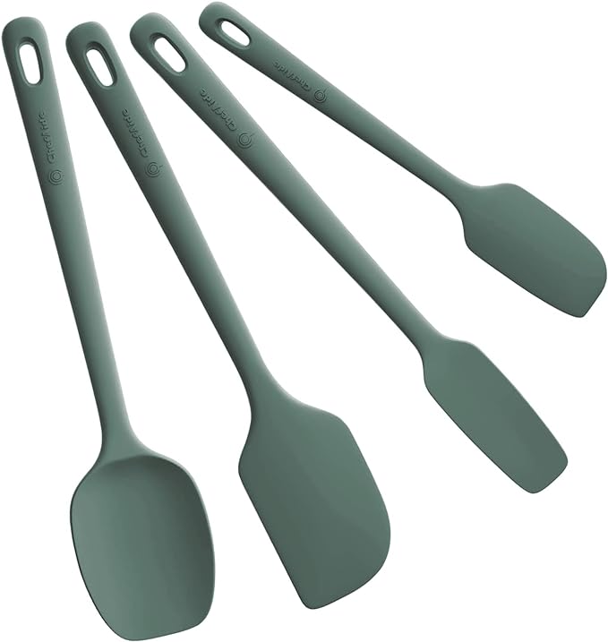 ChefAide 4 Pieces Silicone Spatula Set, Food Grade Rubber Spatula, Upgrade by ChefAide