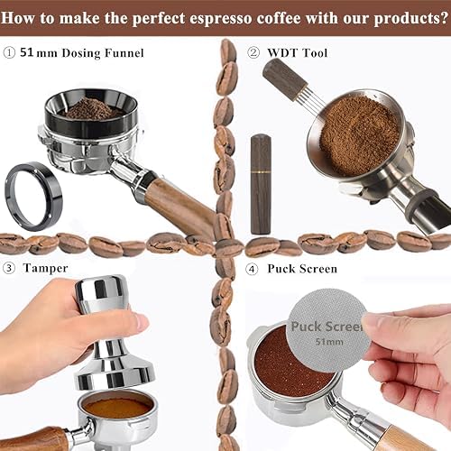 Espresso Accessories Kit 51mm Tamper: Espresso Tamper Kit with 51mm