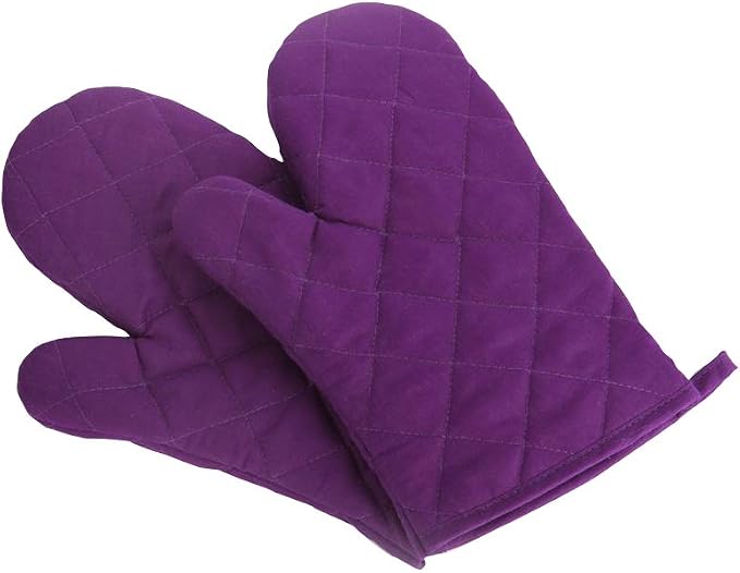 Oven Mitts, Premium Heat Resistant Kitchen Gloves Cotton & Polyester Quilted by Nachvorn