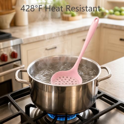 Silicone Kitchen Utensils Set, Pink